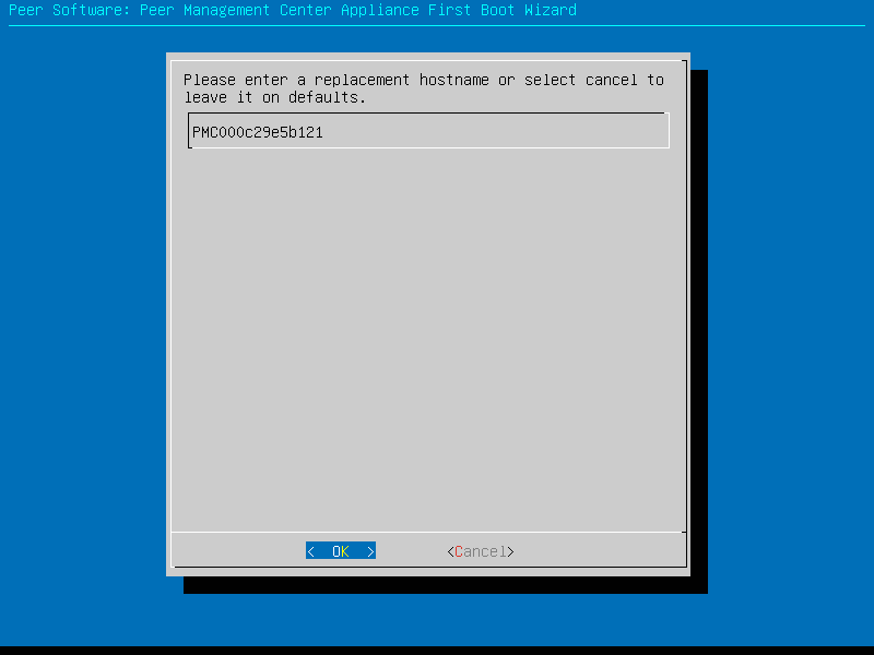 New hostname screen