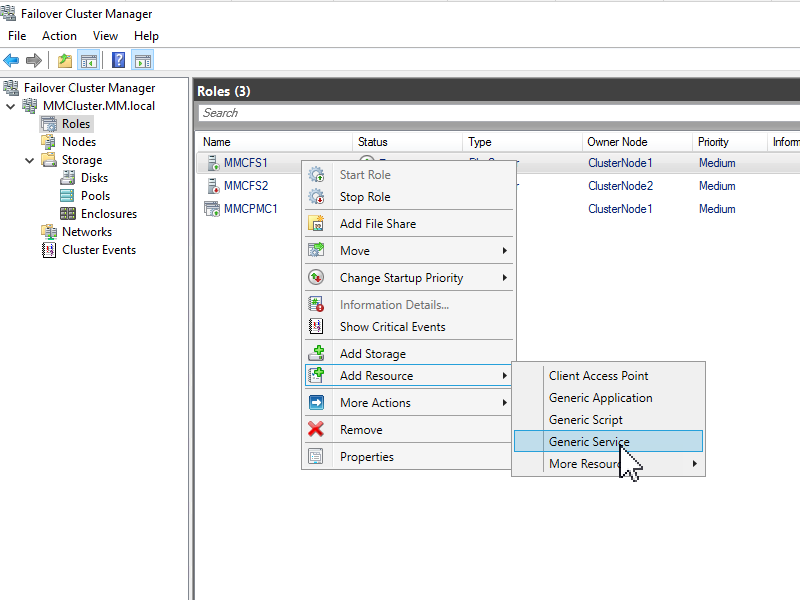 Failover Cluster Manager