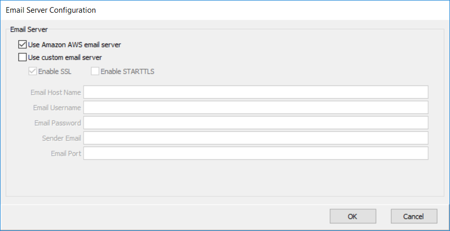 Health Checker wizard screenshot - Configure Email Server option