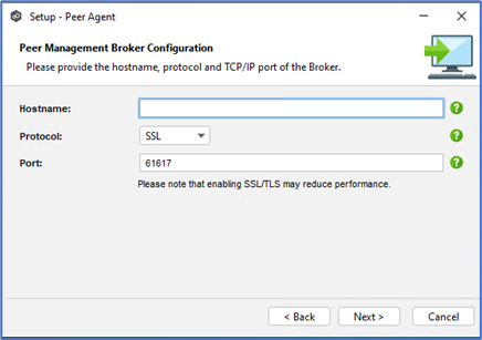 Peer Management Broker Configuration page