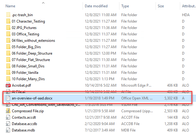 No L and O attributes in Windows Explorer