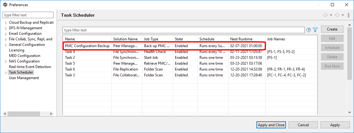 Task Scheduler's list of task image