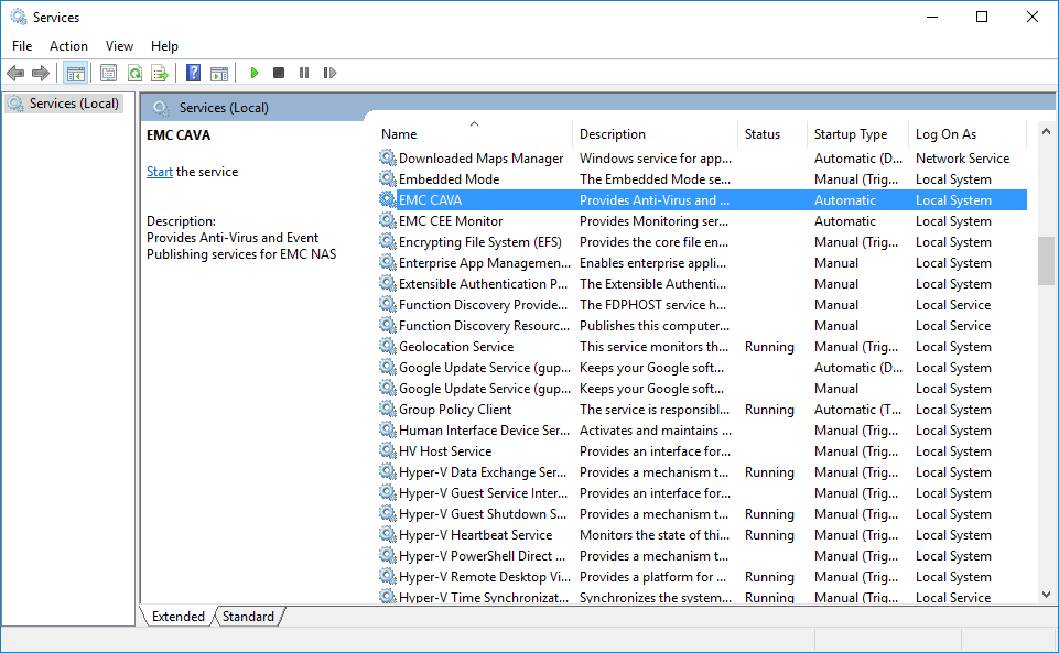 Task 4 - Find EMC CAVA Service.png